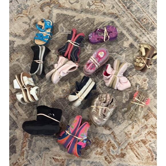 Lot of Toddler Shoes Sizes 4-6 (13 total pairs) - Picture 1 of 4
